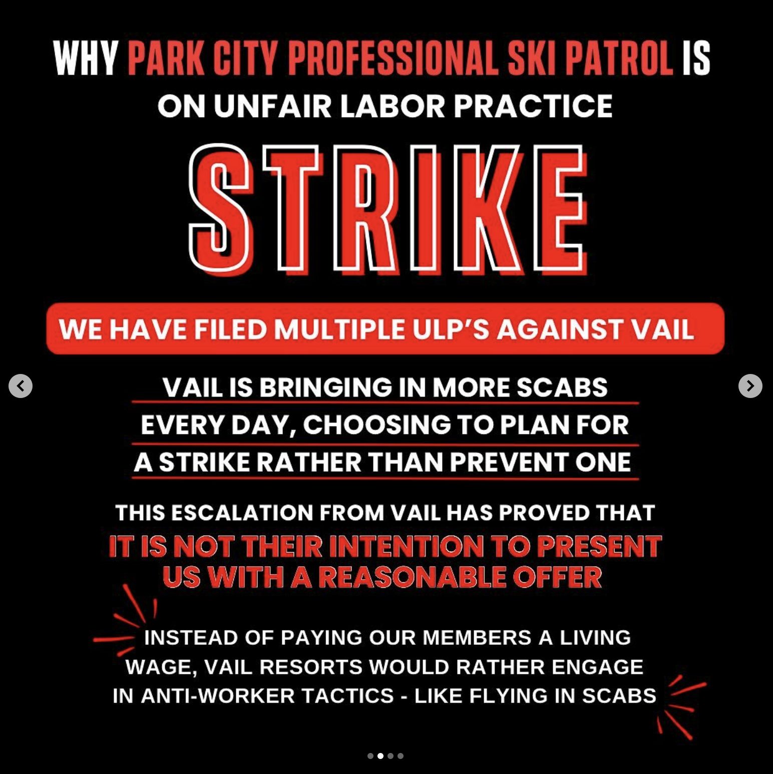 Park city patrol strike